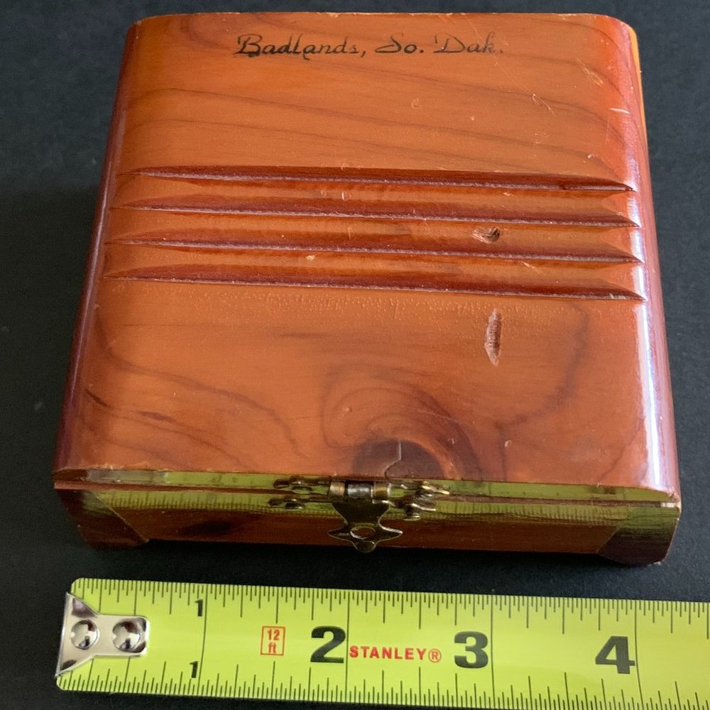 Vintage Small Box w/ Brass Latch & Hinges
